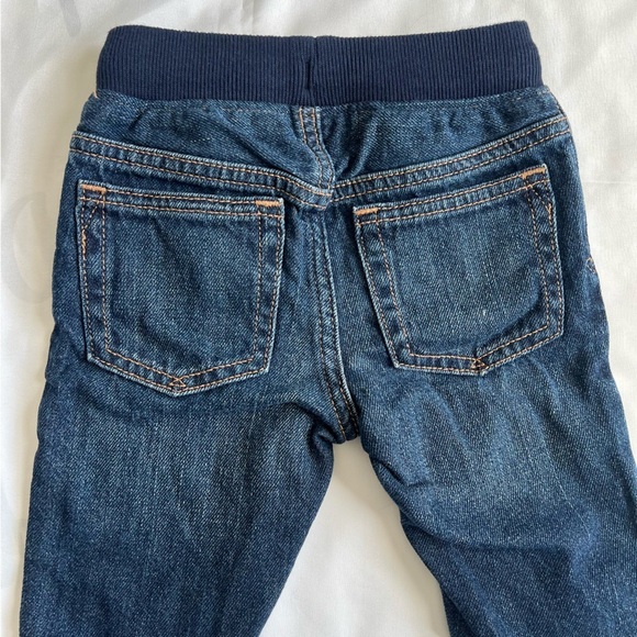 Baby Gap Denim Jeans with Navy Tie Waistband Size 12-18 Months - Picture 9 of 11